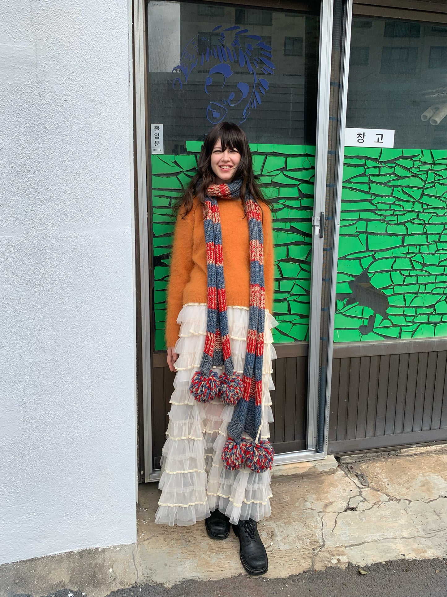 Sale[S0011/S0012]Purple/Orange Lazy Style Sweater