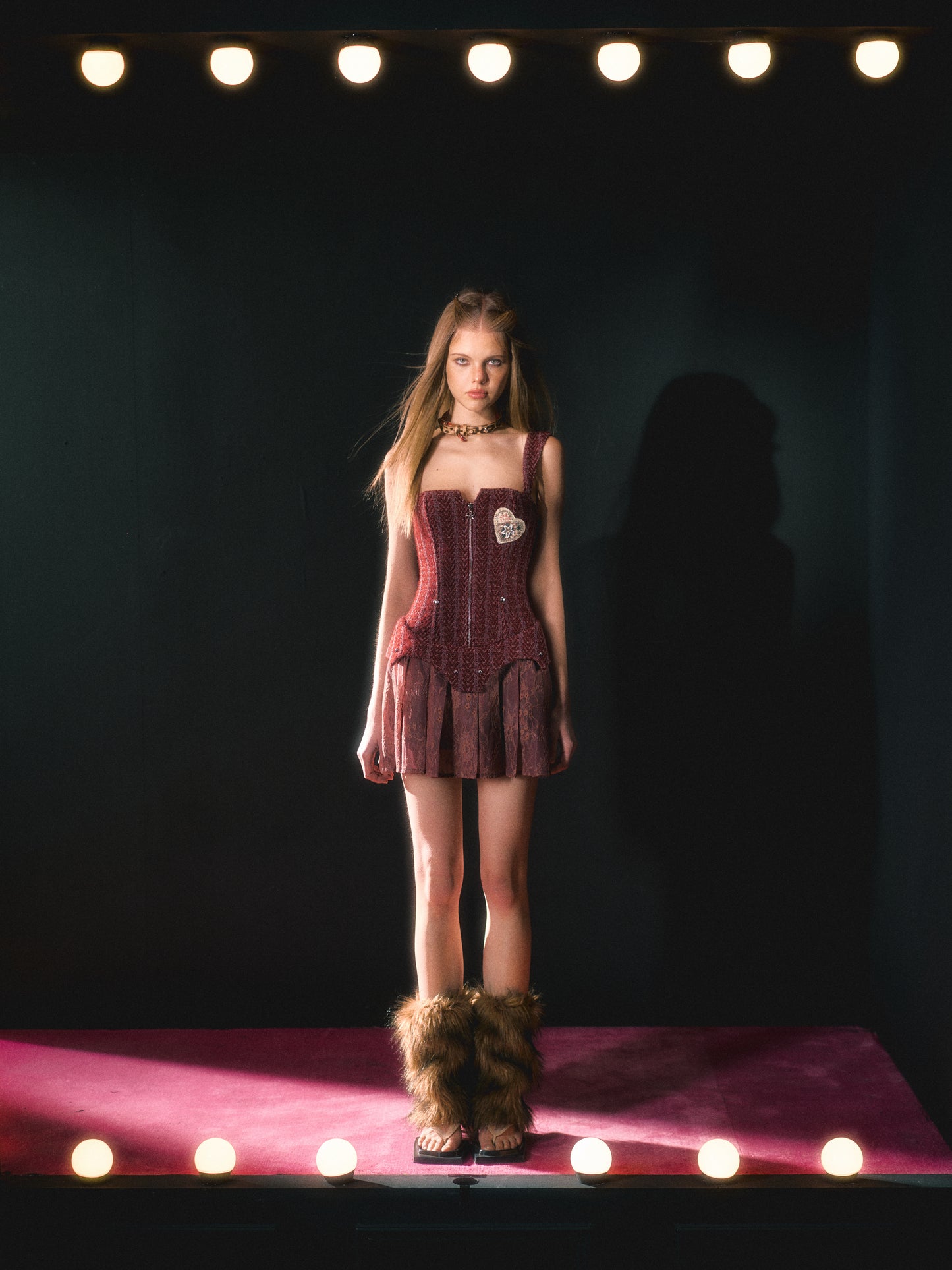 [F0052]Heart of Wine Slip Dress