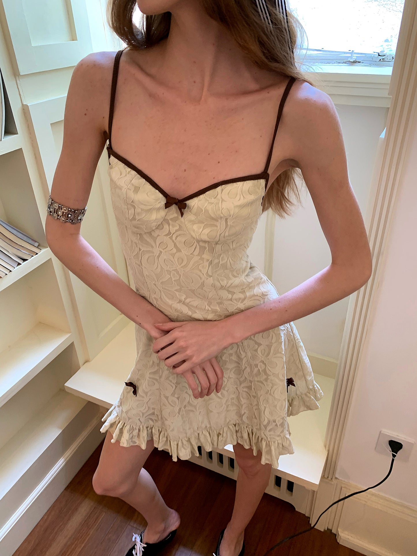 [A00872]Parisian Vintage Lace Dress