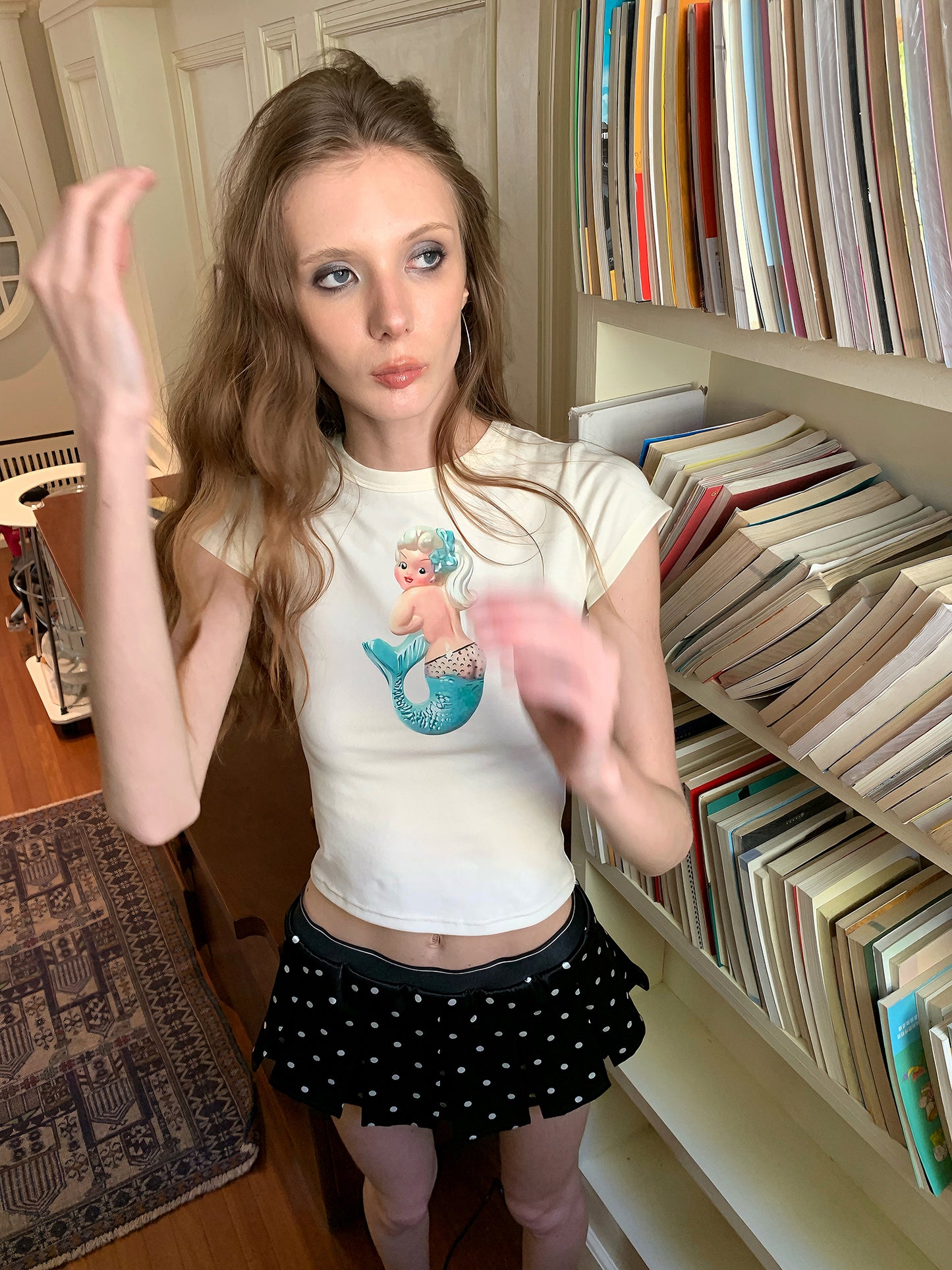 [A00869]Mint Mermaid Graphic Tee