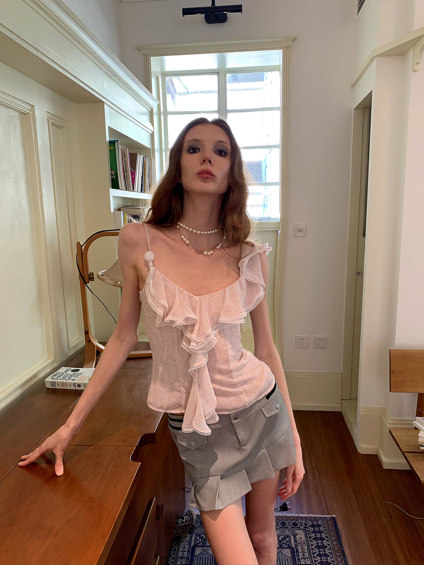 [A00863]Beachy Fresh Floral Bustier Top