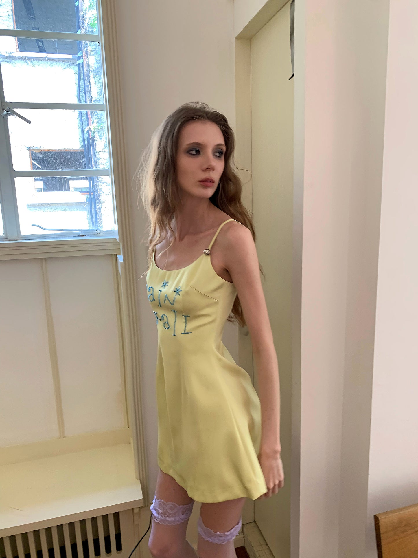 [A00866]Tropical Rain Mini Dress