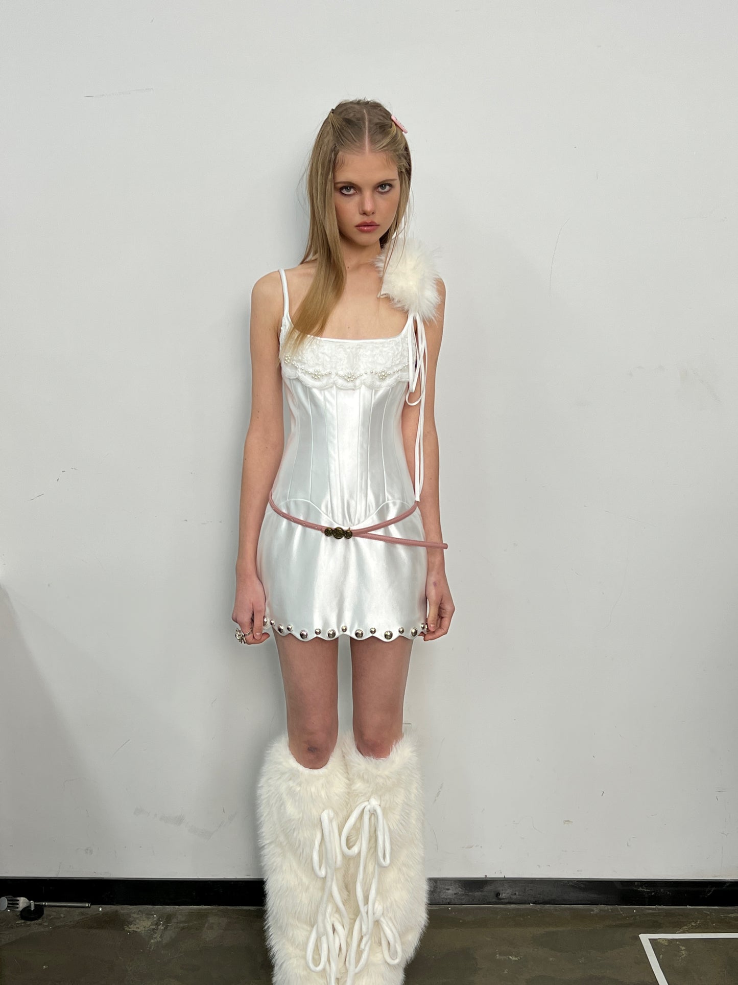 [F0054]Shinjuku Swan mini white dress