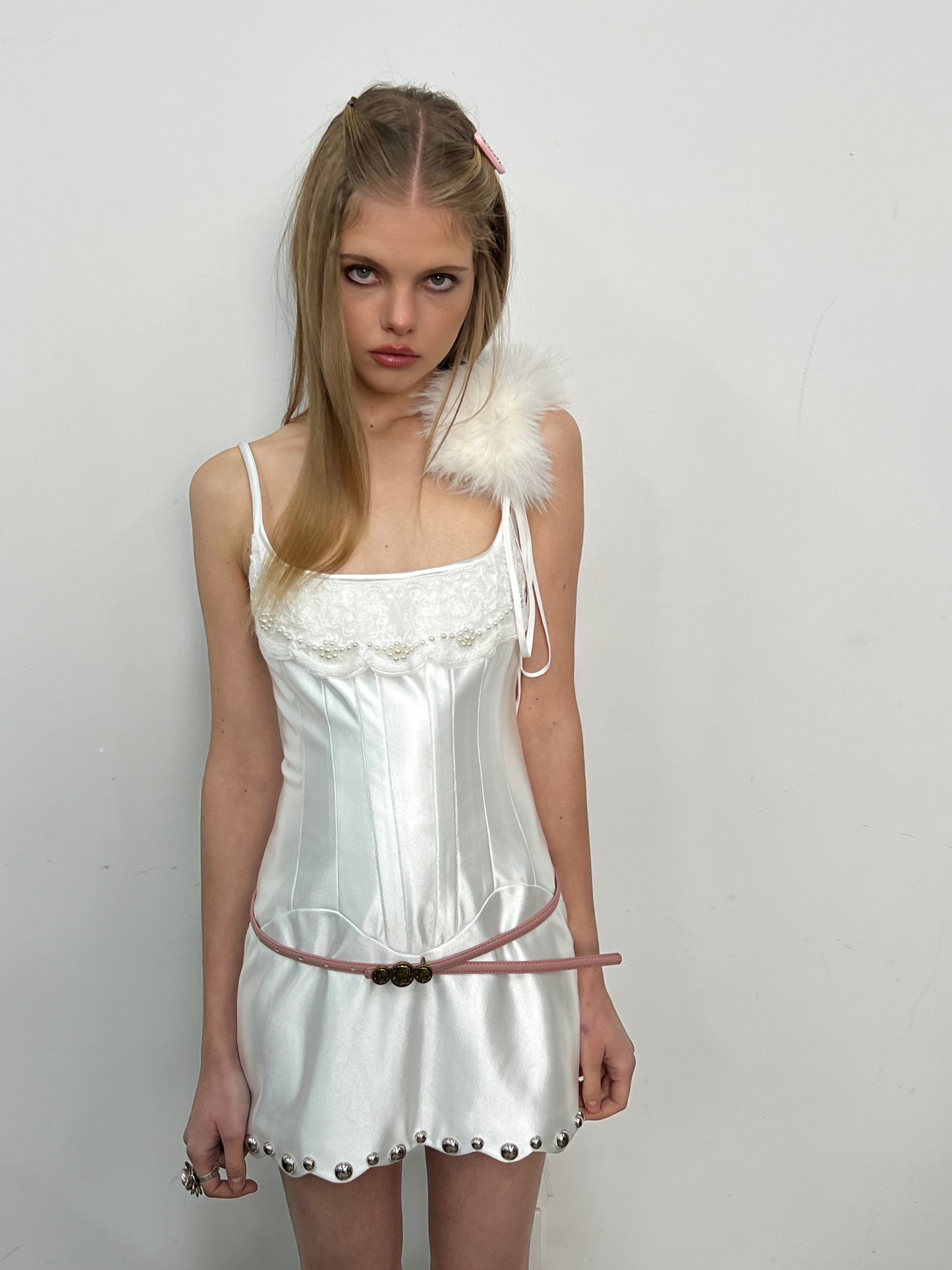 [F0054]Shinjuku Swan mini white dress